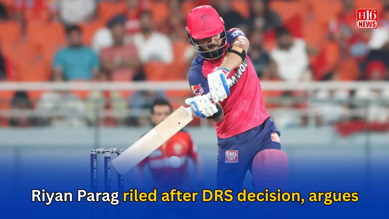 Riyan Parag riled after DRS decision, argues